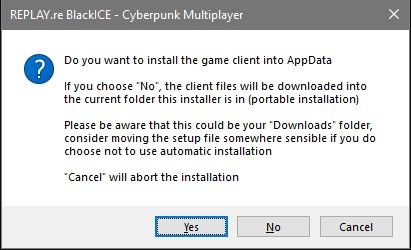 AppData installation prompt